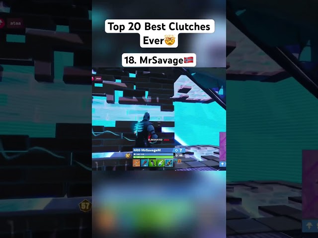 Top 20 Best Clutches Ever🤯 (Part 3) #fortnite #competitive #clutch #mrsavage #shorts #short