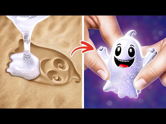 Squishy Ghost In The Sand 👻🎃 *Best Halloween Crafts and Gadgets*