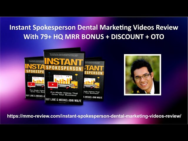 Instant Spokesperson Dental Marketing Videos Review |  79+ HQ MRR BONUS + DISCOUNT