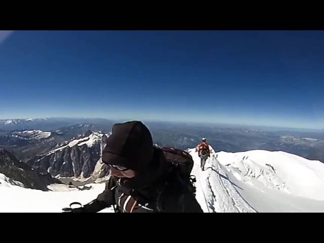 Mont Blanc 360 vídeo, summit ridge