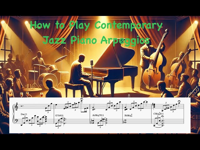 How To Play Contemporary Jazz Piano Arpeggios: PDF in All Keys