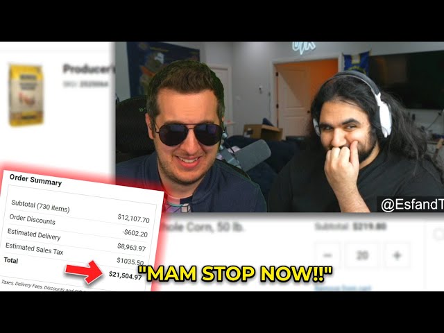 Kitboga and Esfand Convince Scammers They Bought $20,000 Worth of CORN.. (RAGE)