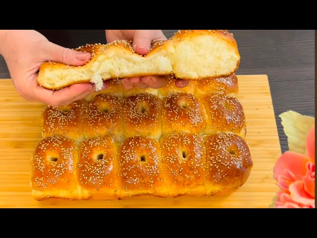 Easy foods / Quick breakfast rolls recipe / soft and delicious  / نان ابری خوشمزه و بی نظیر /