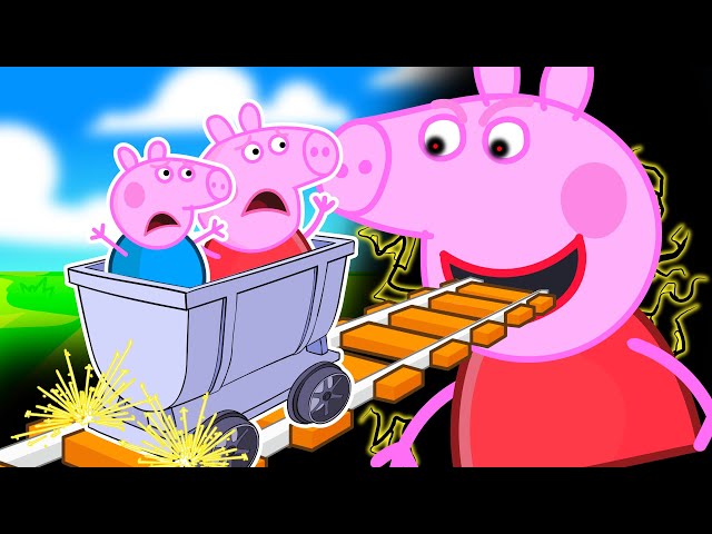 Cart Ride Into HUGE Peppa Pig!!