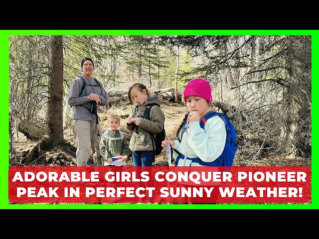 Cute Girls Goes Hiking the Pioneer Peak in Perfect Sunny Weather | Epic Family Adventure in Alaska!