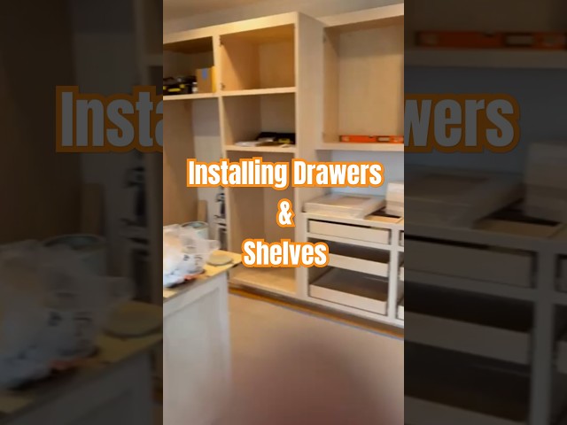 Shelving Installation: Cabinet Finishing #shortsfeed #shortsreel #kitchen  #cabinets #carpentry