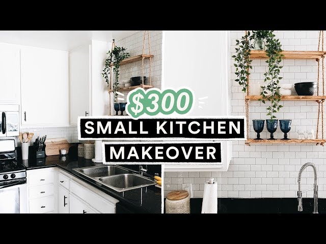 $300 DIY SMALL KITCHEN MAKEOVER & REVEAL - Renter + Budget Friendly!!