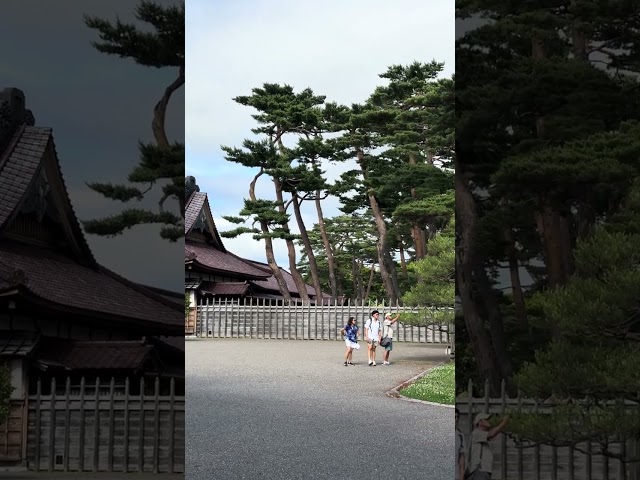 Inside Fort Goryokaku "Star Park" in Hakodate, Hokkaido, Japan Partly Cloudy Summer Day in 4K