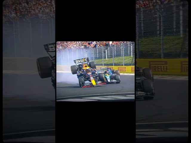 Verstappen and Hamilton's battle ends in a crash at Hungary #f1 #f1edit