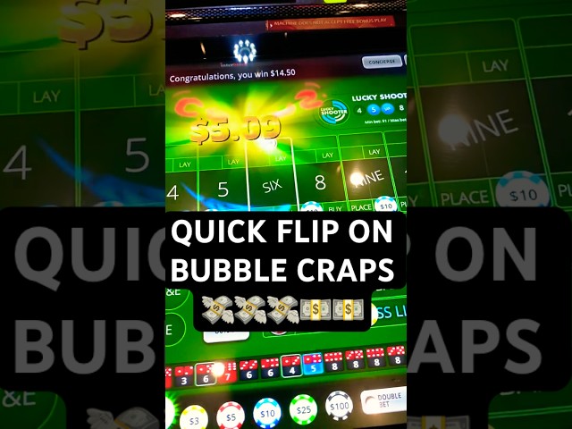 QUICK FLIP on Bubble Craps!! #casino #gambling #blackjack #roulette #craps #slots #fun #vegas