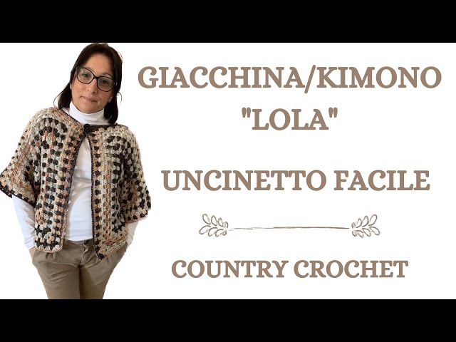 GIACCHINA "LOLA" TAGLIO KIMONO UNCINETTO FACILE ANCHE PER PRINCIPIANTI