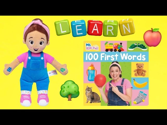 Learning First Words Book with Ms Rachel🍎 Baby and Toddler Learning Video