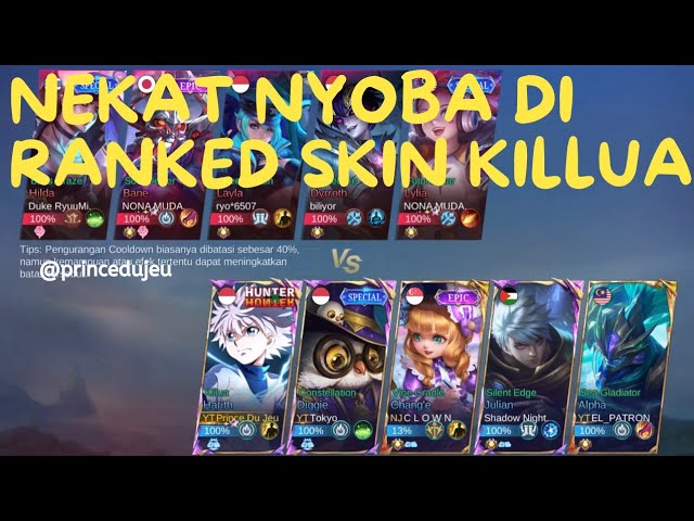 Pertama Kali Pake Skin Harith Killiua, Menang atau Malu-maluin?!