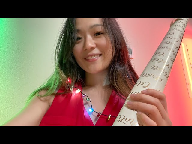 ASMR ~ POV you are a gift and I need to wrap you for christmas (VR180 Lying Down)