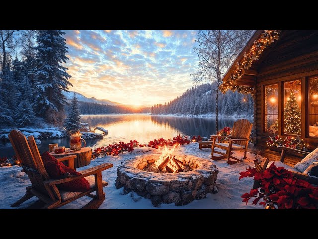 Cozy Spring Terrace at Sunset – Coffee Shop Ambience with Relaxing Jazz Music for a Peaceful Mood 4K