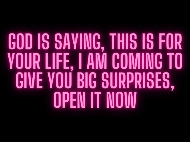 GOD IS SAYING, THIS IS FOR YOUR LIFE, I AM COMING TO GIVE YOU BIG    #godmessage #godmessage