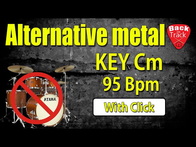 Alternative metal Drumless backing track with click - 95Bpm