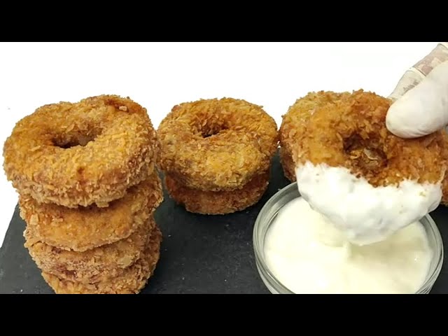 Crispy Chicken Doughnuts with Cheesy Garlic Sauce | Make and Freeze  Chicken Donuts