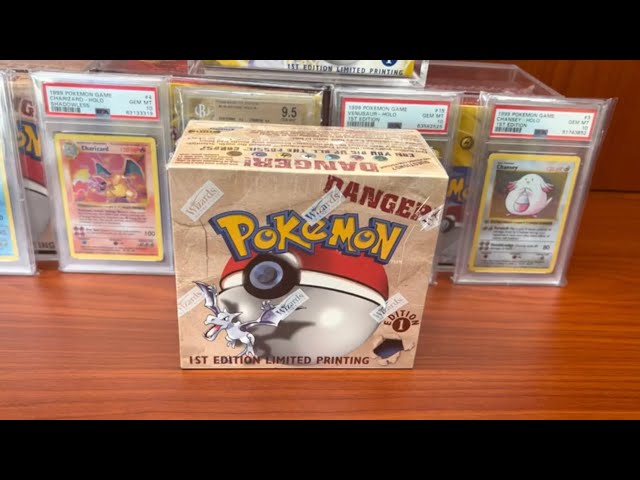 Opening a $10,000 Pokemon Booster Box | 1999 1st Edition Fossil