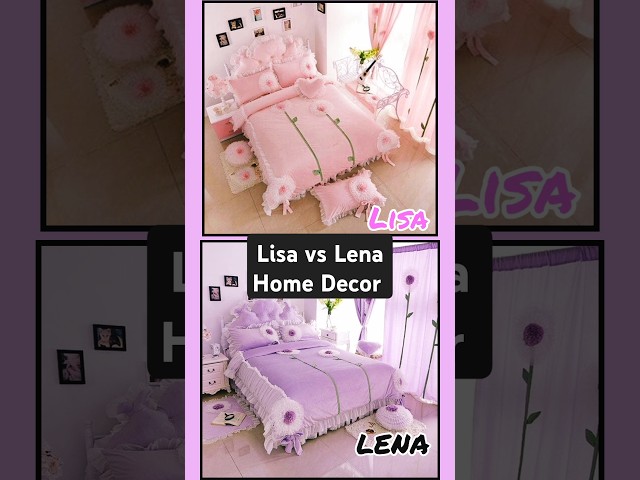 "Lisa vs. Lena’s Trendy & Beautiful Home Makeover Challenge 🛋🌿" #shorts #ytshorts #homedecor