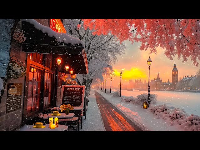 Soothing Jazz Instrumental for Relax, Study, Work ❄️ Romantic Winter Scenery and Smooth Piano Jazz