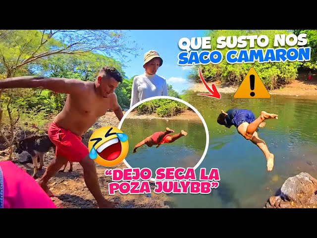 ¡CUIDADO! ⚠️Camarón nos saco tremendo susto CASI CAE EN LA PEÑA 😱 *nos dimos un chapuzon*