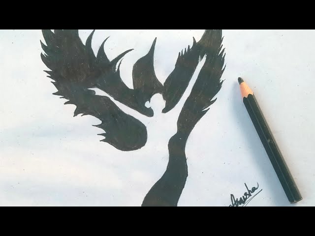 how to draw Angel 😇  Angel drawing easy steps drawing