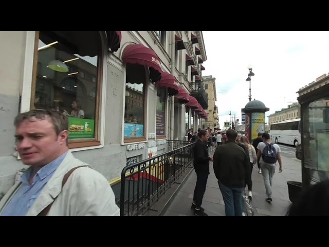 Russia - St Petersburg - General walk down Nevsky Ave (VR180)