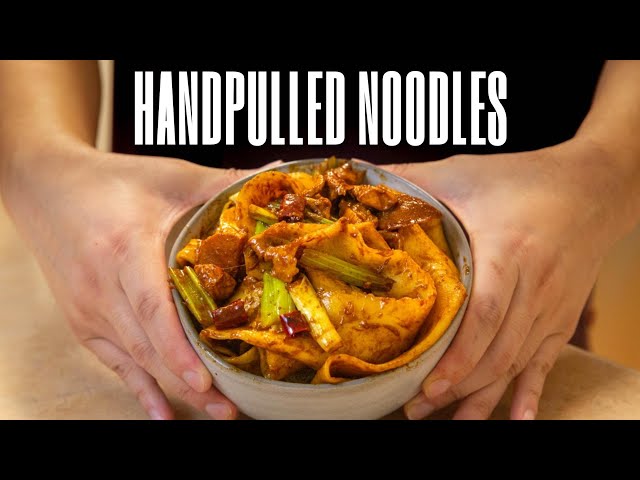 EASY Hand Pulled Noodles with Spicy Chicken Sauce | Noodle Dynasty Inspired Recipe