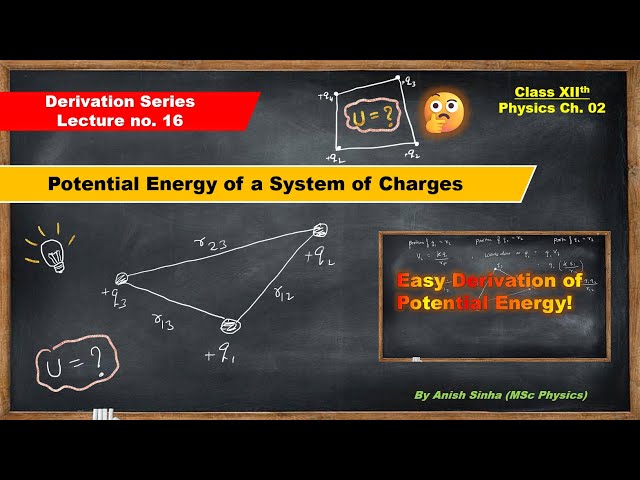 Potential energy of a system of charges | Electrostatic Potential | Derivation l Class 12 Physics