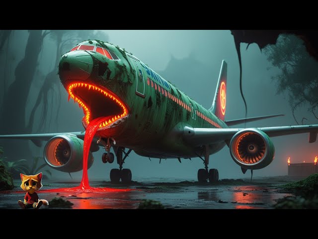 Horror, Cat | the Cursed Airplane ✈️😱 | Sad Ai Cat Story