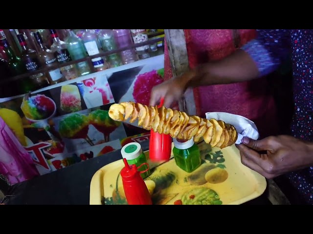 Famous potato\ Twister Potato\Jumbo Tornado Potato\street food\Potato Recipe\street food\BD  food