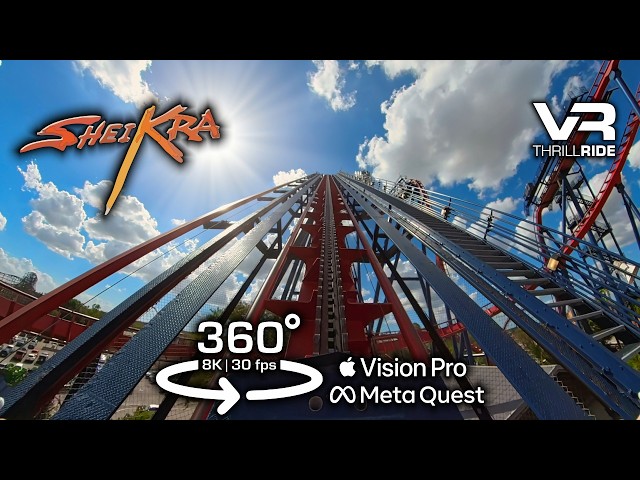 SheiKra 8K 360° POV: Front & Back Row | The Ultimate Dive VR Roller Coaster Experience