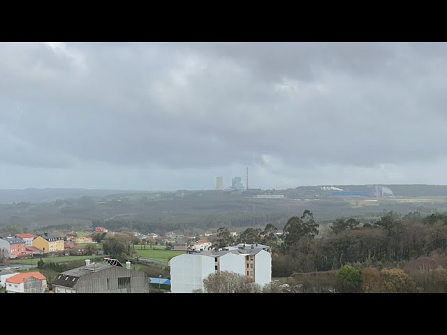 Demolición da torre de refrixeración de Meirama (Cerceda)