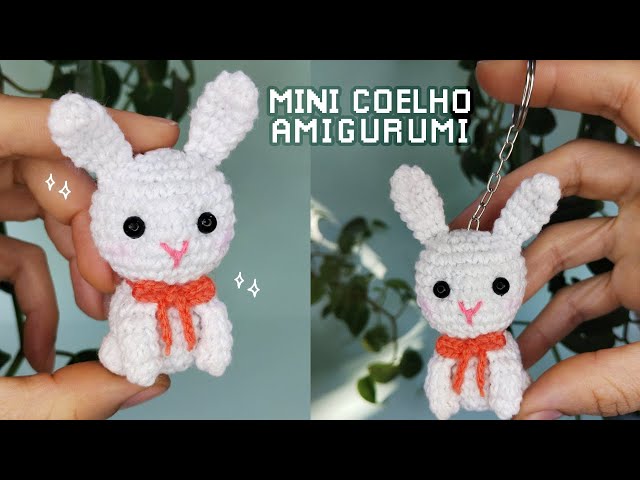 Mini Crochet Bunny 🐰 | Minigurumis Collection | Amigurumi Rabbit Keychain Step-by-Step