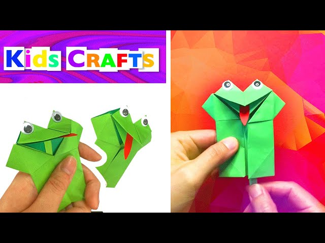 Easy PAPER CRAFT crazy moving frog | Kids Crafts DIY Origami اوريغامي 折り紙 оригами 종이접기