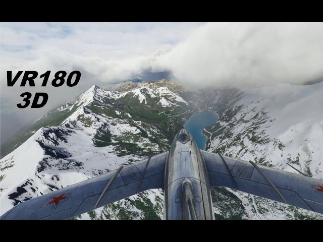 MiG-15 Amazing Flight over Alps in 3D VR180