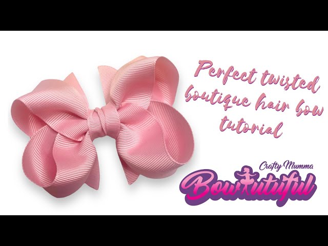 Perfect twisted boutique hair bow tutorial learn to get that perfect shape everytime!