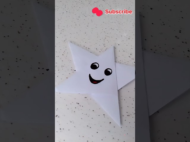 Origami Star || 2D Origami Star || @MuntahaImaginativeCraft.. #ytshorts  #viral #origamicraft #craft