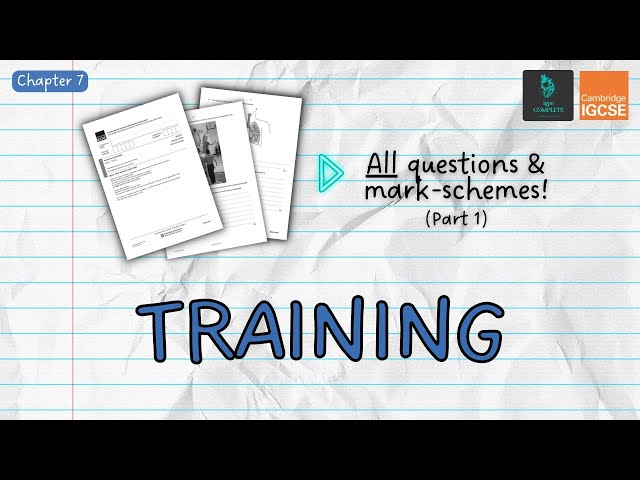 QUESTIONS, A* ANSWERS & MARK SCHEMES - Training (Ch 7) - IGCSE PE exam revision