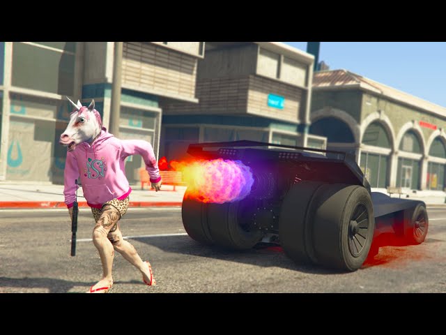 TROLLING PEOPLE WITH THE BATMOBILE... | GTA 5 THUG LIFE #454