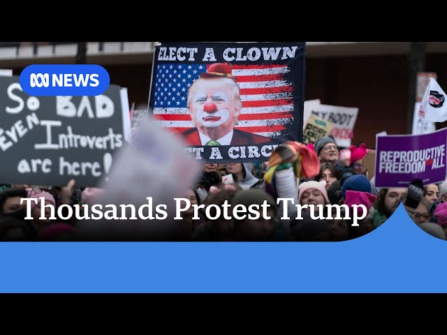 Thousands march against Donald Trump before his second inauguration | ABC NEWS