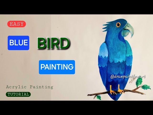 EASY BIRD Painting for Beginners | Acrylic Painting Tutorial