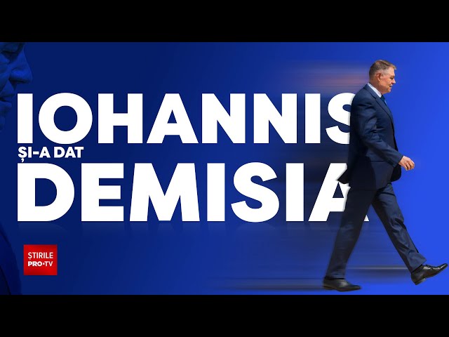 Klaus Iohannis: ”Demisionez din funcția de președinte al României”