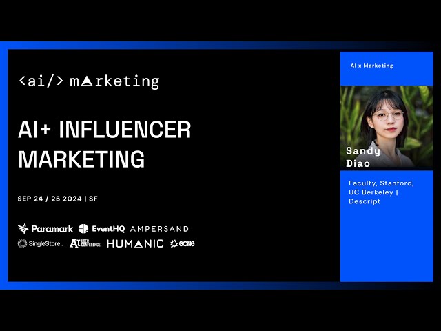 AI + Influencer Marketing: Sandy Diao, Faculty, Stanford, UC Berkeley | Descript