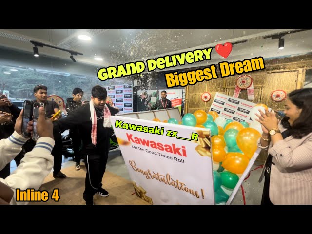 “Grand Delivery 🔥 My Dream Superbike 🏍️❤️ | Kawasaki ZX__R Unveiling! 😍