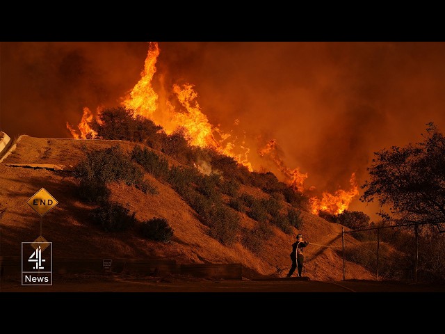 LA fires: firefighters battle to contain three fires