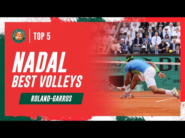 Top 5 Rafael Nadal volleys at Roland-Garros