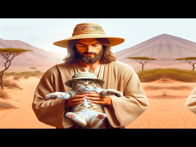 😿Lonely Cat Struggles to Survive in the Desert – Will Help Arrive - Jesus help him! #catstory #faith