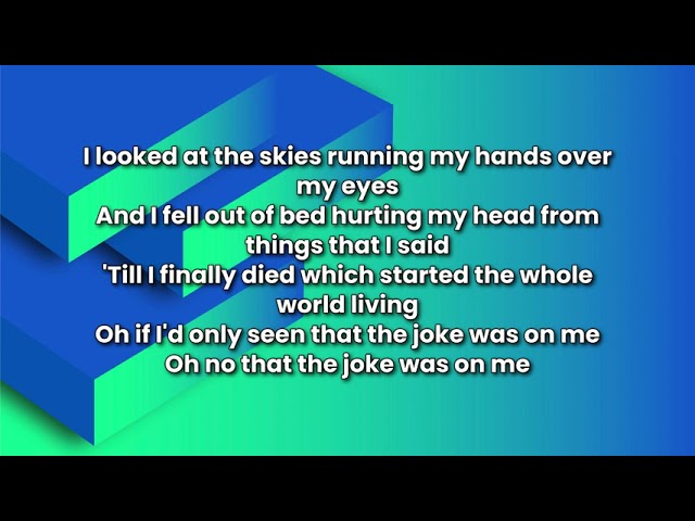 I Started a Joke (Lyrics) - Bee Gees